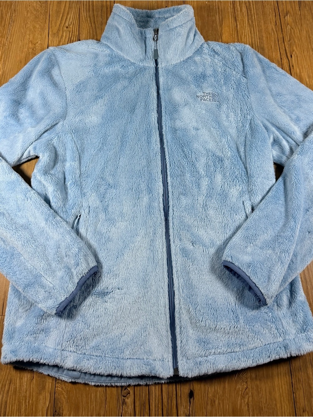 The North Face Osito Women’s Medium Blue Fuzzy Fleece Full Zip Jacket